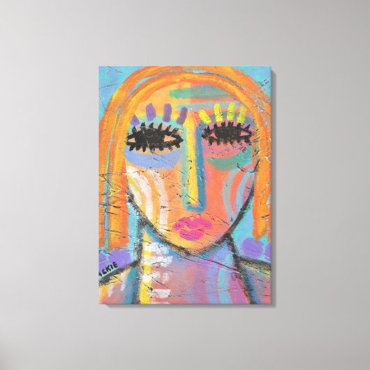 Te veel om Abstract schilderen op OSB-board te doe Canvas Afdruk (Voorkant)