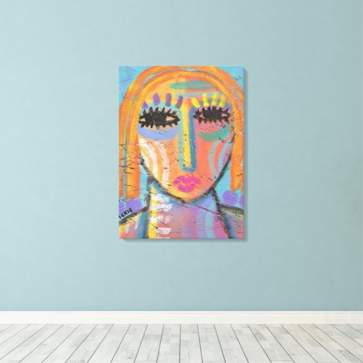 Te veel om Abstract schilderen op OSB-board te doe Canvas Afdruk (Insitu (Houten vloer))