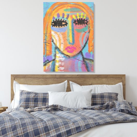 Te veel om Abstract schilderen op OSB-board te doe Canvas Afdruk (Insitu (Slaapkamer))