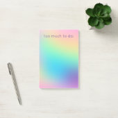 "Te veel om te doen" pasteelregenbooggradiënt Post-it® Notes (Kantoor)