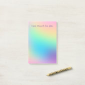 "Te veel om te doen" pasteelregenbooggradiënt Post-it® Notes (Op bureau)
