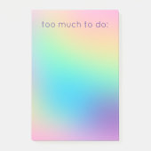 "Te veel om te doen" pasteelregenbooggradiënt Post-it® Notes (Voorkant)
