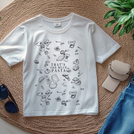 Te veel pasta | Grappig Italiaans eten Shirt voor