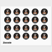 te veel pi - grote omtrek ronde sticker (Vel)