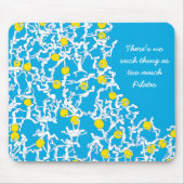 Te veel Pilates mousemat, blauw Muismat (Voorkant)