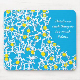 Te veel Pilates mousemat, blauw Muismat