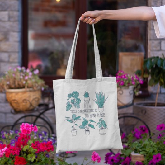 Te veel Planten Canvas tas