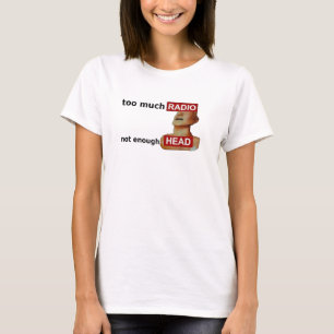 Te veel radio niet genoeg hoofd grappige 80's radi t-shirt