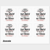 Te Veel Roze Hart Vrouwen Empowerment Sticker (Vel)