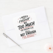 Te Veel Roze Hart Vrouwen Empowerment Sticker (Envelop)