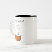 Te veel Schotse Snowman-Mok Tweekleurige Koffiemok (Voorkant links)