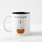 Te veel Schotse Snowman-Mok Tweekleurige Koffiemok (Links)