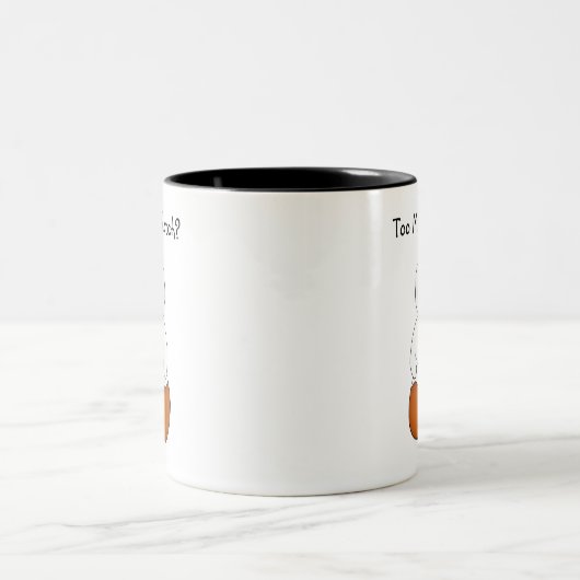 Te veel Schotse Snowman-Mok Tweekleurige Koffiemok (Center)