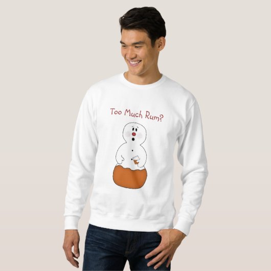 Te veel Shirt van Rum Snowman (Voorkant volledig)