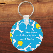 Te veel sleutelhanger, blauw sleutelhanger (Voorkant)