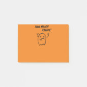 Te veel Snoep Halloween Ghost Monotone Post-it® Notes (Voorkant)