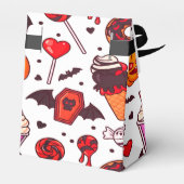 Te veel Snoep voor Dracula Funny Halloween Bedankdoosjes (Achterkant)