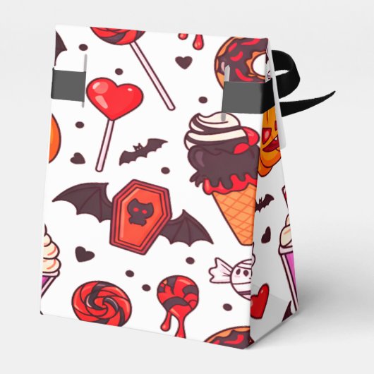 Te veel Snoep voor Dracula Funny Halloween Bedankdoosjes (Achterkant)