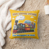"Te veel spullen!" Whimsical stoomtrein Kussen (Deken)