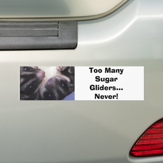 Te veel suikerzweefvliegtuigen... bumpersticker (Op auto)