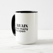 Te veel tabbladen geopend | Grappige overdenkende Mok (Voorkant links)