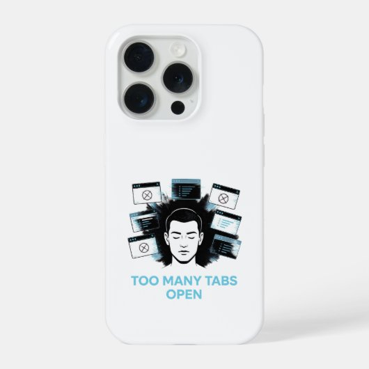 Te veel tabbladen geopend iPhone hoesje (Achterkant)