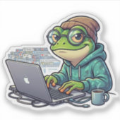 Te Veel Tabs Kikker Sticker (Voorkant)