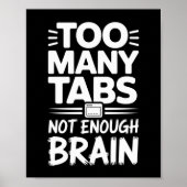 Te veel tabs, te weinig hersenen poster (Voorkant)