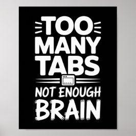 Te veel tabs, te weinig hersenen poster