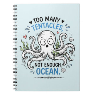 Te Veel Tentakels Oceaanliefhebber Spiraal Noteboo Notitieboek