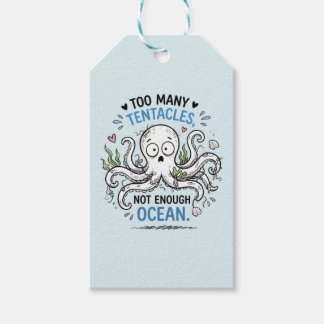 Te Veel Tentakels Ocean Thema Feest Favor Tags Cadeaulabel