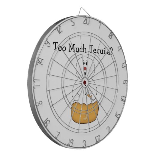 Te veel Tequila Dartboard Dartbord (Voorkant Links)