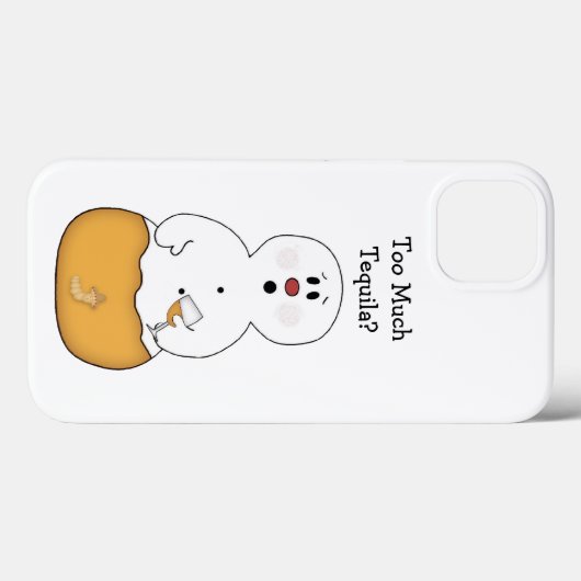 Te veel Tequila Snowman Case-Mate iPhone Case (Achterkant (horizontaal))