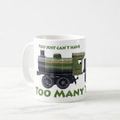 Te veel treinen! Antiek Koffiemok (Voorkant links)