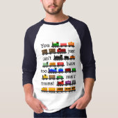 Te veel treinen op Jersey T-shirt (Voorkant)