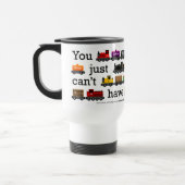 Te veel treinen rijden met een sleepboot reisbeker (Links)