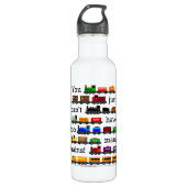 Te veel treinen waterfles  (Voorkant)