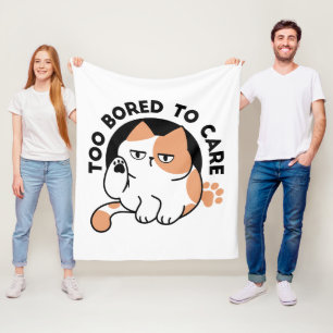 Te Veel Verveeld Om Me Er Aan Te Storen – Grappige Fleece Deken