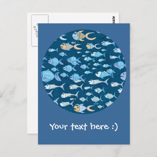 Te veel vis briefkaart (Voorkant / Achterkant)