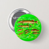 te veel vis in de zee ronde button 5,7 cm (Voorkant /achterkant)
