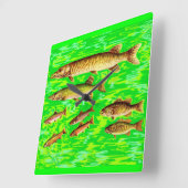 te veel vis in de zee vierkante klok (Hoek)