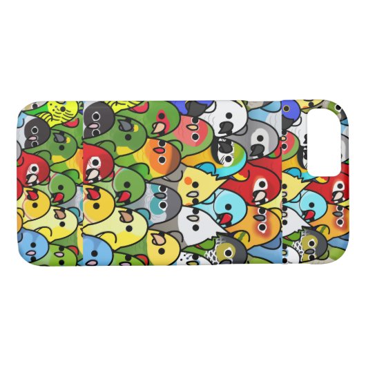 Te veel vogels!™ Draagtas voor vogelplein Case-Mate iPhone Case (Achterkant (Horizontaal))
