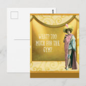 Te veel voor de Gym? Grappig Fancy dress Briefkaart (Voorkant / Achterkant)