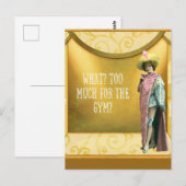 Te veel voor de Gym? Grappig  Fancy dress Briefkaart (Voorkant / Achterkant)