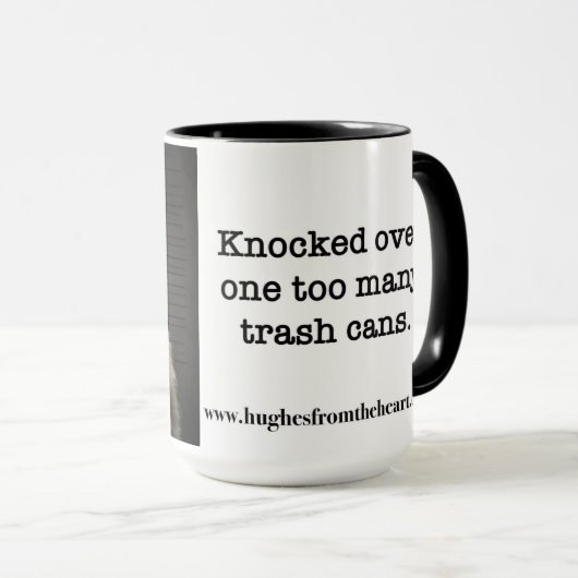 Te veel vuilnisbakken mok (Voorkant rechts)