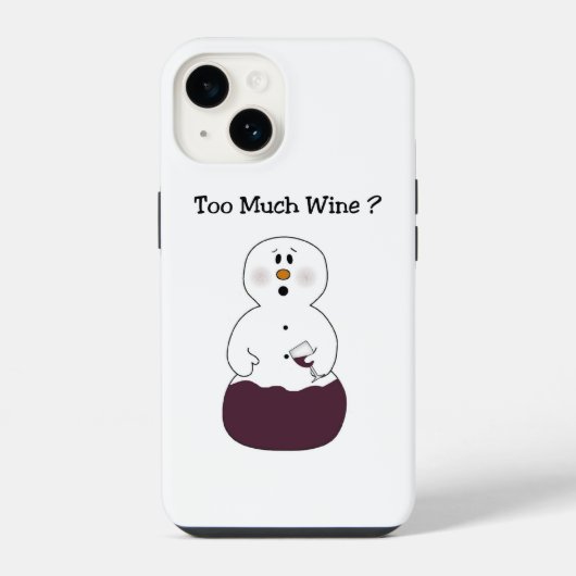 Te veel wijn Sneeuwman  iPhone Hoesje (Achterkant)