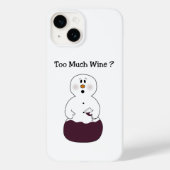 Te veel wijn Snowman Case-Mate iPhone Case (Achterkant)