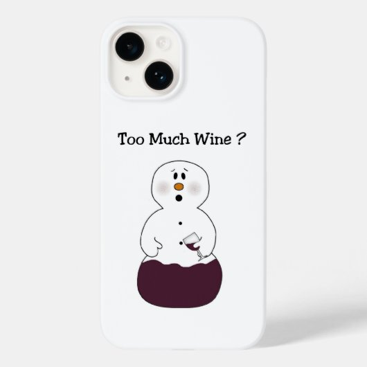 Te veel wijn Snowman Case-Mate iPhone Case (Achterkant)