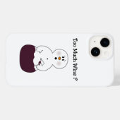 Te veel wijn Snowman Case-Mate iPhone Case (Achterkant (horizontaal))