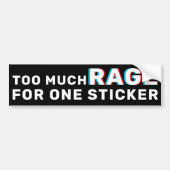 Te veel woede geen koningen protest 2025  bumpersticker (Voorkant)